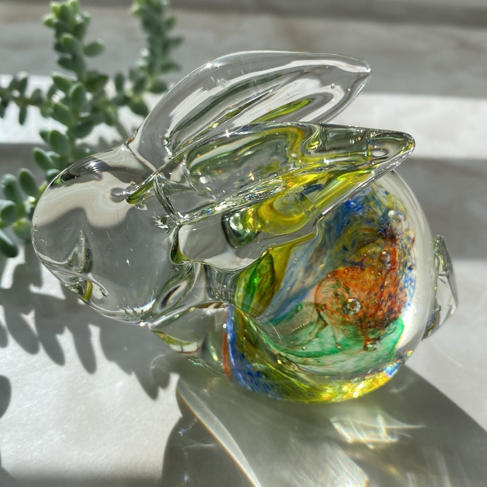 🐰Vintage🐰Glass Bunny Paperweight - Picture 3 of 9